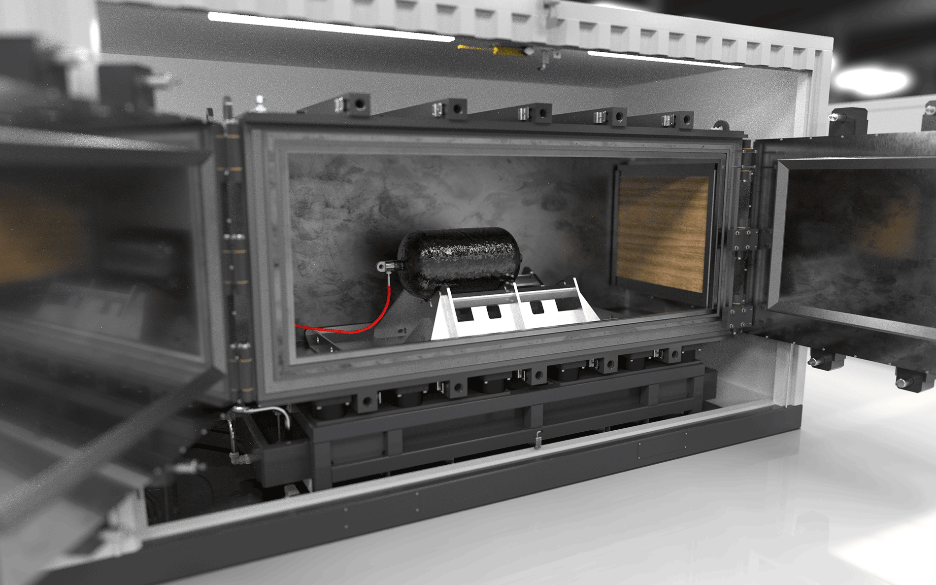 Wasserstoff Berstdruck Pr&uuml;fstand